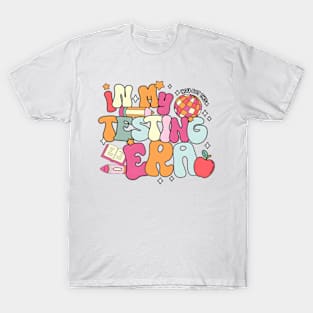 Retro Groovy In My Testing Era, Testing Day, Teacher Test Day, Testing Coordinator T-Shirt